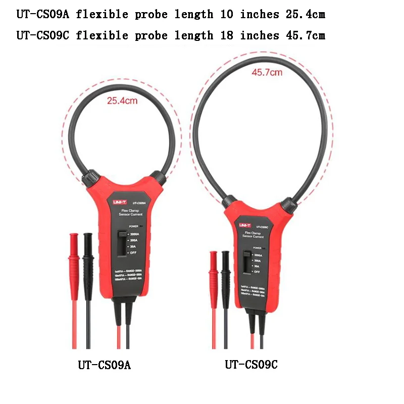 UNI-T UT-CS09A/UT-CS09C гибкий зажим датчика; 3000A гибкий амперметр переменного тока, осциллограф/мультиметр Датчик тока