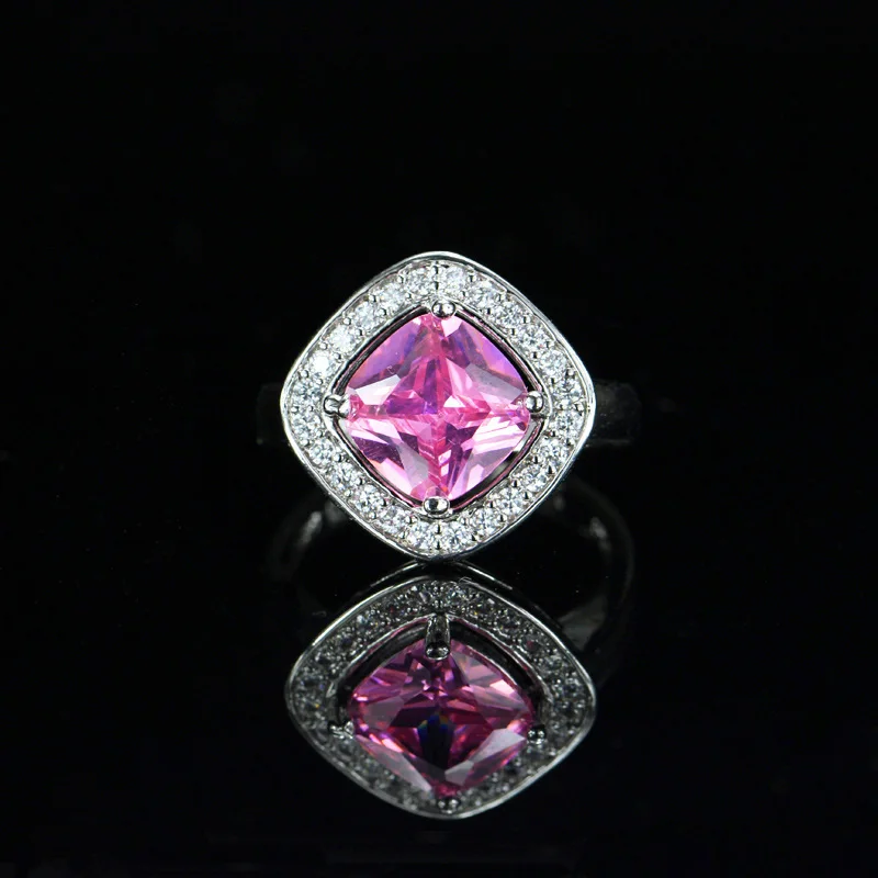 Женское кольцо из белого золота с фианитом 0 8 карат|women fashion rings|women ringswomen ring |