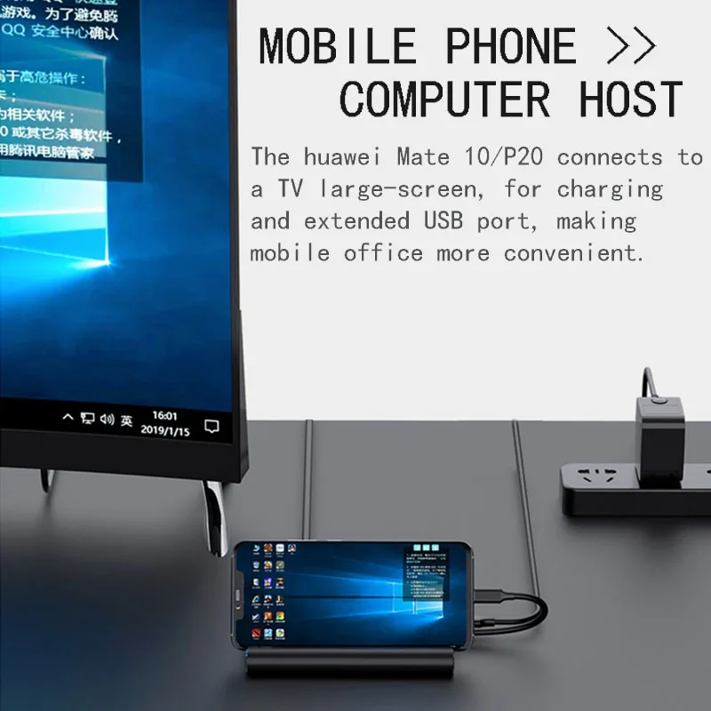 Док станция для ноутбука USB 3 0 HDMI VGA RJ45 PD C Hub Fealushon Macbook Pro HP DELL Surface Lenovo