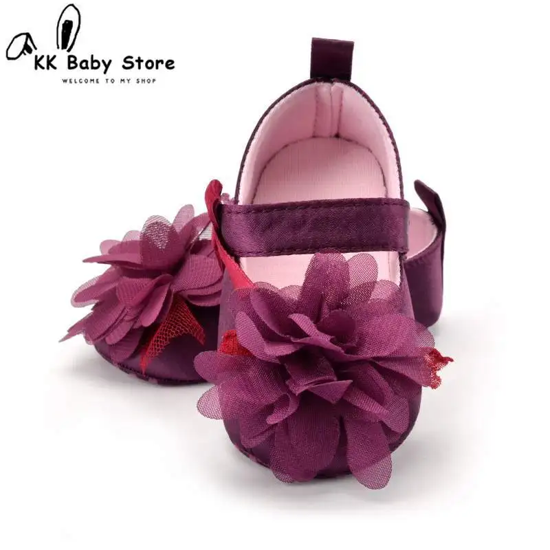 Flower Spring / Autumn Infant Baby Shoes Moccasins Newborn Girls Booties for Newborn 3 Color Available 0-18 Months
