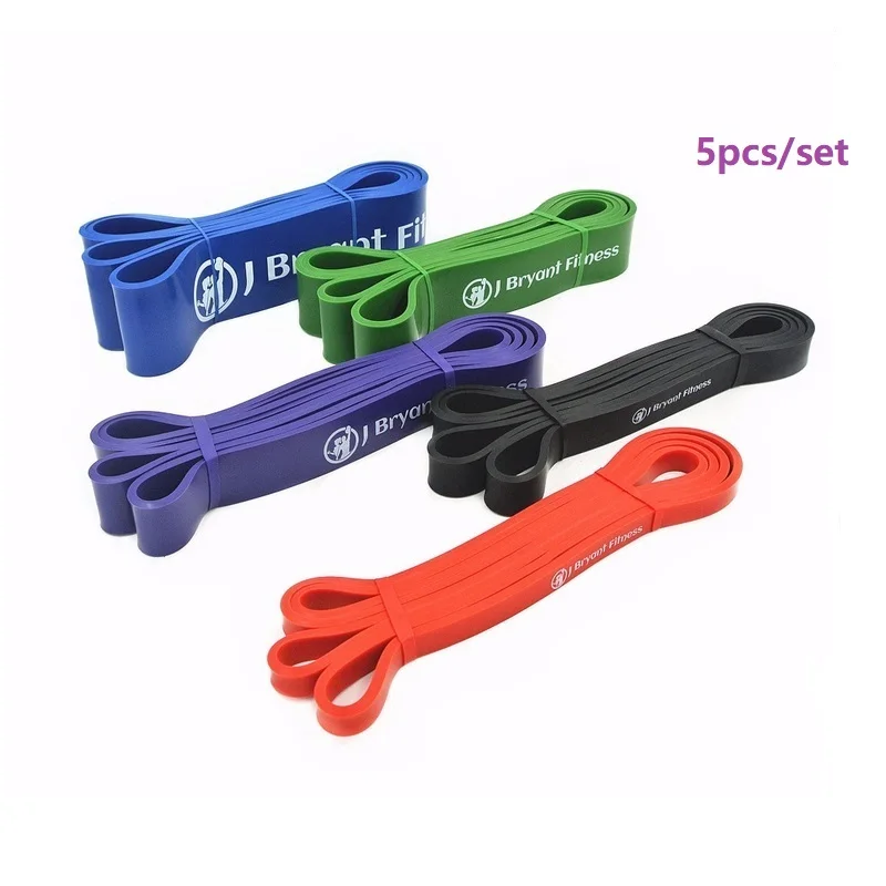 

Power Resistance Bands Natural Latex 5pcs per Set Athletic Rubber Pull Up Band Fitness
