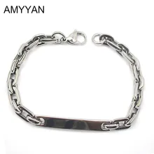 Одежда высшего качества 316L Нержавеющая сталь браслет для Мужская мода id метки браслет и Браслеты Для мужчин ювелирные изделия