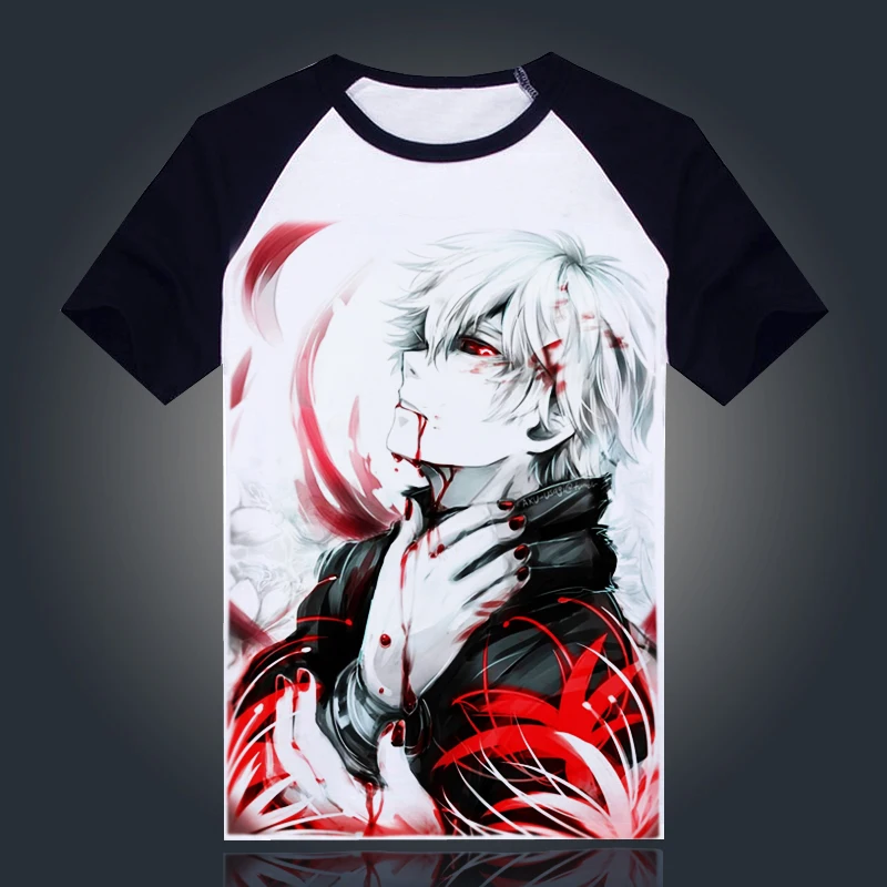 Футболка Tokyo Ghoul новая японская аниме Кен канеки костюм для косплея удобная