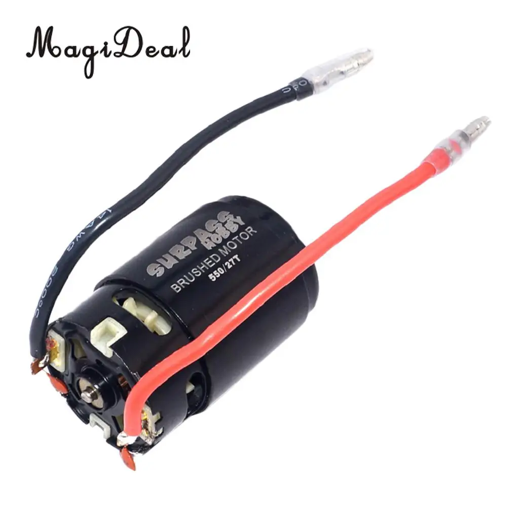 MagiDeal 550 Brushed Electric Motor with Fan for HSP HPI FS Kyosho Traxxas Yokomo WLtoys 1/10 RC Crawler Car