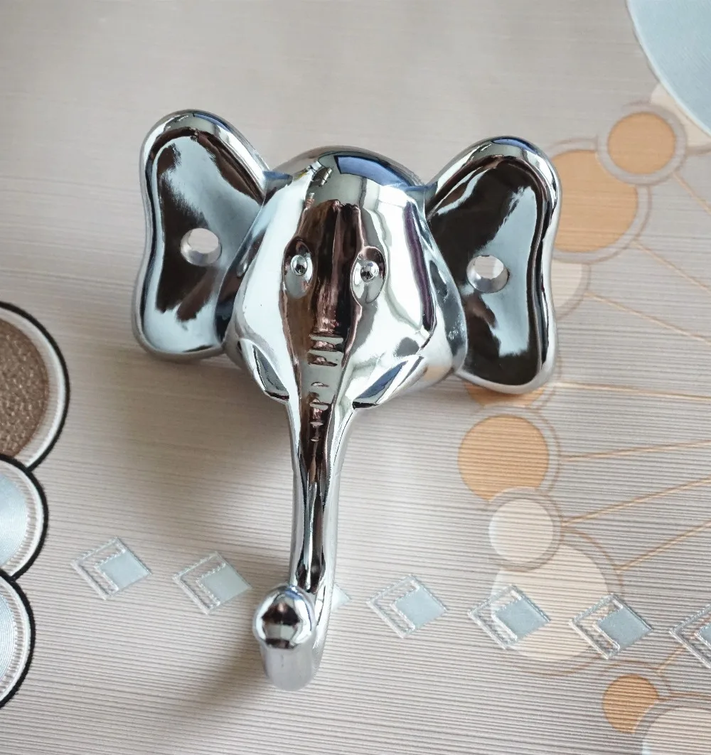 Elephant Design Wall Mounted Hook Bright Silver Hooks for hanging Coat Bags  Keys Hallway Bedroom Hangers Decorative Home Hanger - AliExpress