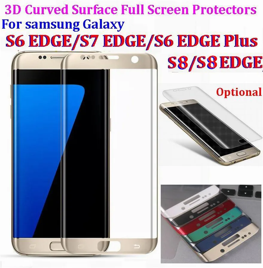 bilder für 9 H Härte 3D Gekrümmten Oberfläche Voller Display-schutzfolien explosionsgeschützte Gehärtetem Glas Film für Samsung Galaxy S8 S7 S6 rand plus bilder für 9 H Härte 3D Gekrümmten Oberfläche Voller Display-schutzfolien explosionsgeschützte Gehärtetem Glas Film für Samsung Galaxy S8 S7 S6 rand plus