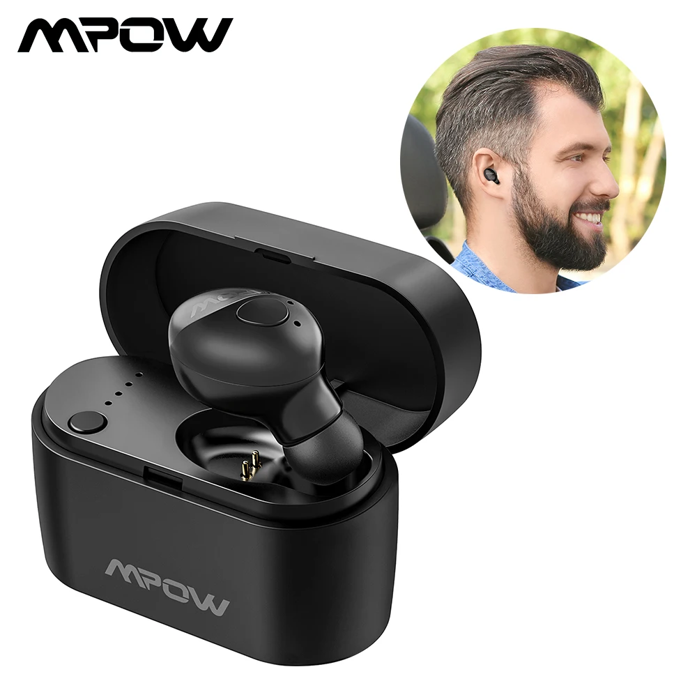 

Original Mpow EM14 Bluetooth Earphone Single Wireless Earbuds Handsfree Mini Bluetooth 5.0 Headset With Microphone For Bussiness