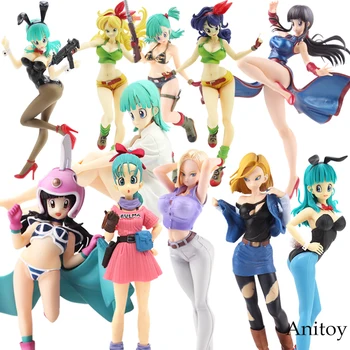 

Dragon Ball Z Bulma Dragonball Lunchi Bulma Chichi Lazuli Gals Android NO.18 Girls Ver.III Action Figure Collection Model Toys
