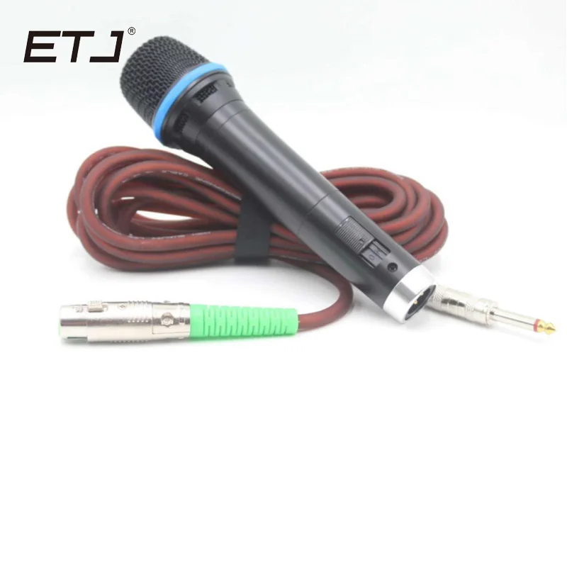 

ETJ Customized Top Quality Professional Wired Microphone Karaoke Mic 5 Meter High Grade Copper Cable F-22