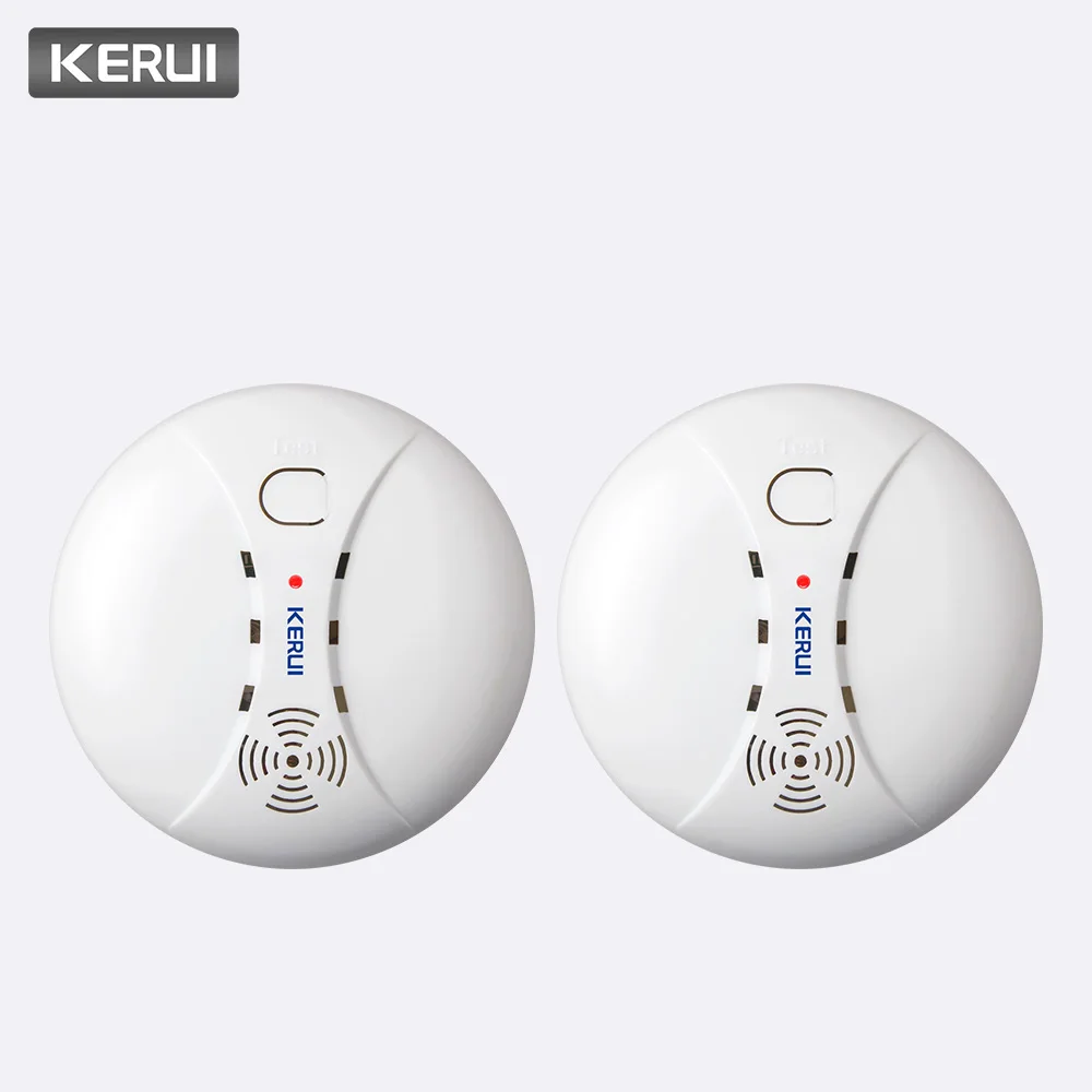 KERUI 433 МГц беспроводной детектор дыма пожарная сигнализация для Wi-Fi GSM PSTN домашняя охранная Противоугонная сигнализация Rookmelder Комплекты Датчиков - Цвет: B-2Pcs smoke sensor