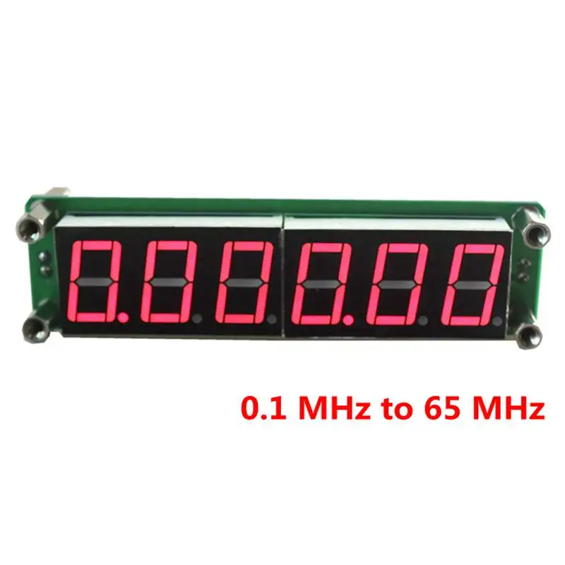 1 шт. 0,1 МГц~ 65 МГц цифровой частотомер счетчик Тестер Частотомер красный светодиодный 6 цифр яркий дисплей