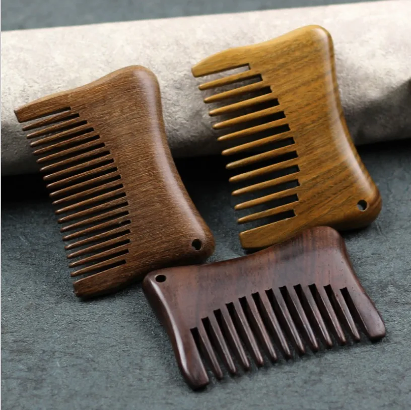 ZGTGLAD 3 colors 10CM Pocket Wooden Comb Natural Sandalwood Super Wide