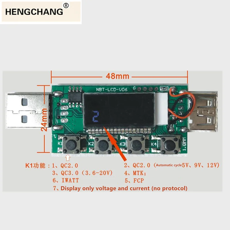 QC2.0 QC3.0 Decoy MTK FCP тестовая плата Быстрая зарядка старение пластины детектор USB Напряжение Ток Тестер электрический