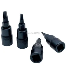 4 шт. гнездо бит квадратный SQ0 SQ1 SQ2 SQ3 гнездо 1/" Привод отвертка бит гнездо гаражный инструмент хром ванадиевые насадки для отвертки