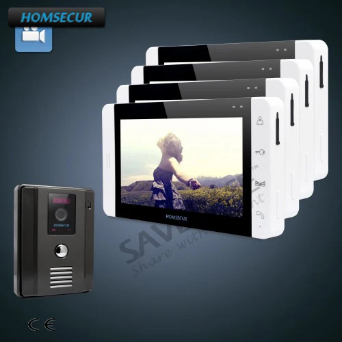 

HOMSECUR 7inch Color Video Intercom Kit with Dual-Way Intercom between Monitor and Monitor