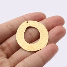 

10pcs Raw Brass Hammered Hollow Round Charms Pendant For DIY Jewelry Necklace Making Finding Handmade Jewelry Accessories Suppli