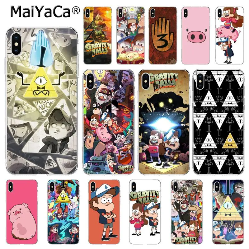 

MaiYaCa Cartoon Gravity Falls Anime Pattern TPU Soft Phone Case for iPhone 6S 6plus 7 7plus 8 8Plus X Xs MAX 5 5S XR 10