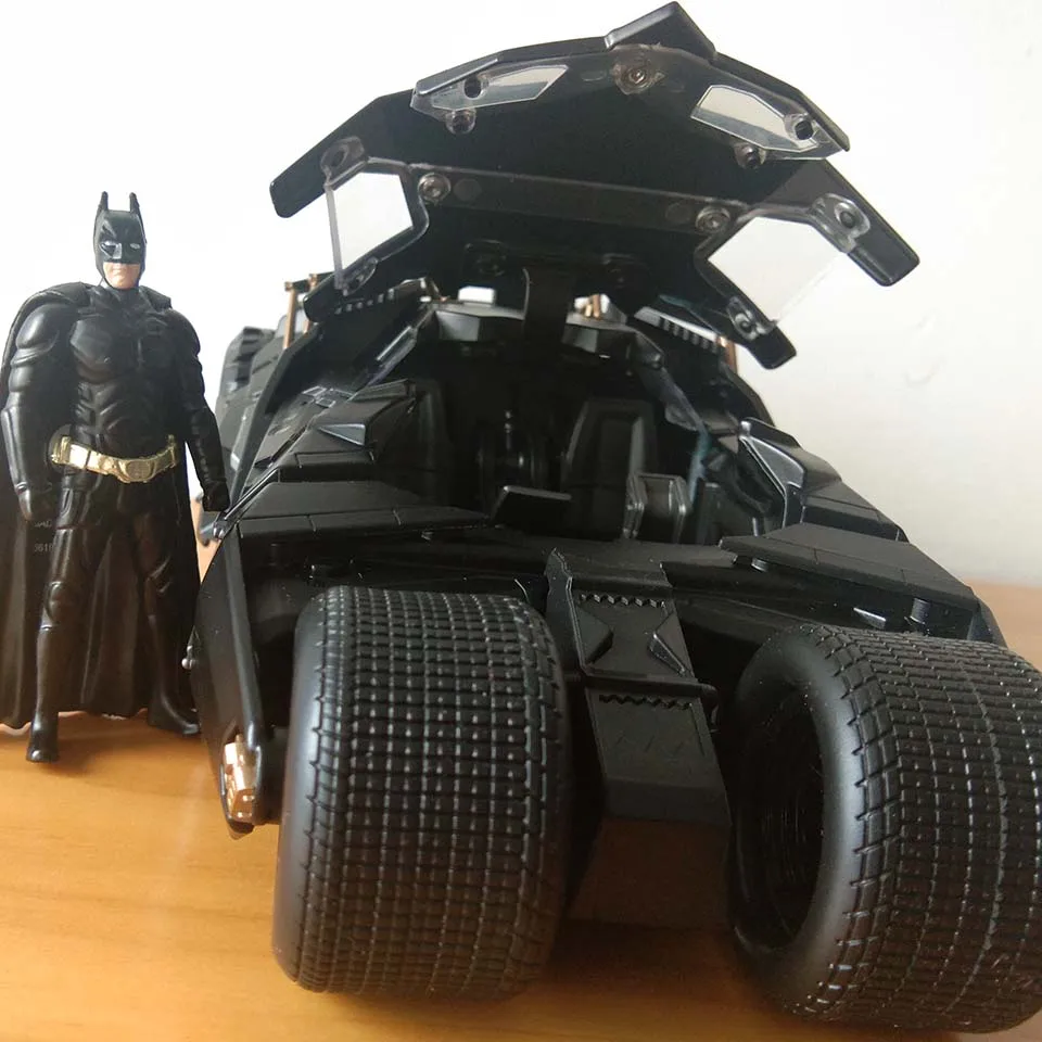 Batman Batmobile модель фигурку из цинкового сплава, цинковый сплав металла DC Super Hero Темный рыцарь колесница Бэтмен Batcycle игрушка для детей