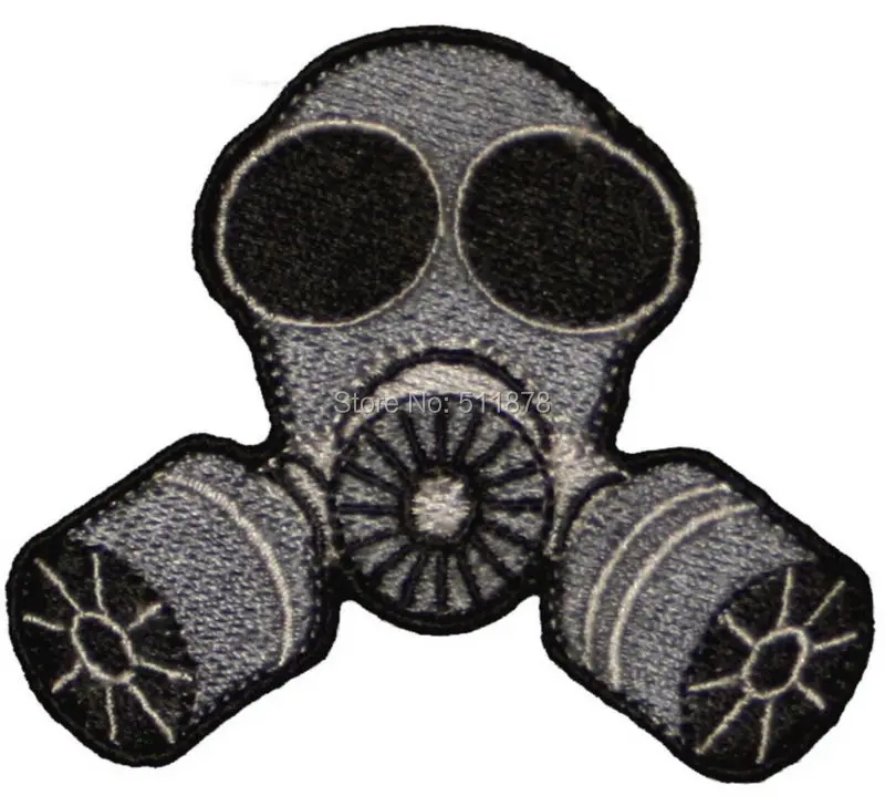 3" GAS MASK Patch chemicals novelty doomsday MOTORCYCLE BIKER JACKET
