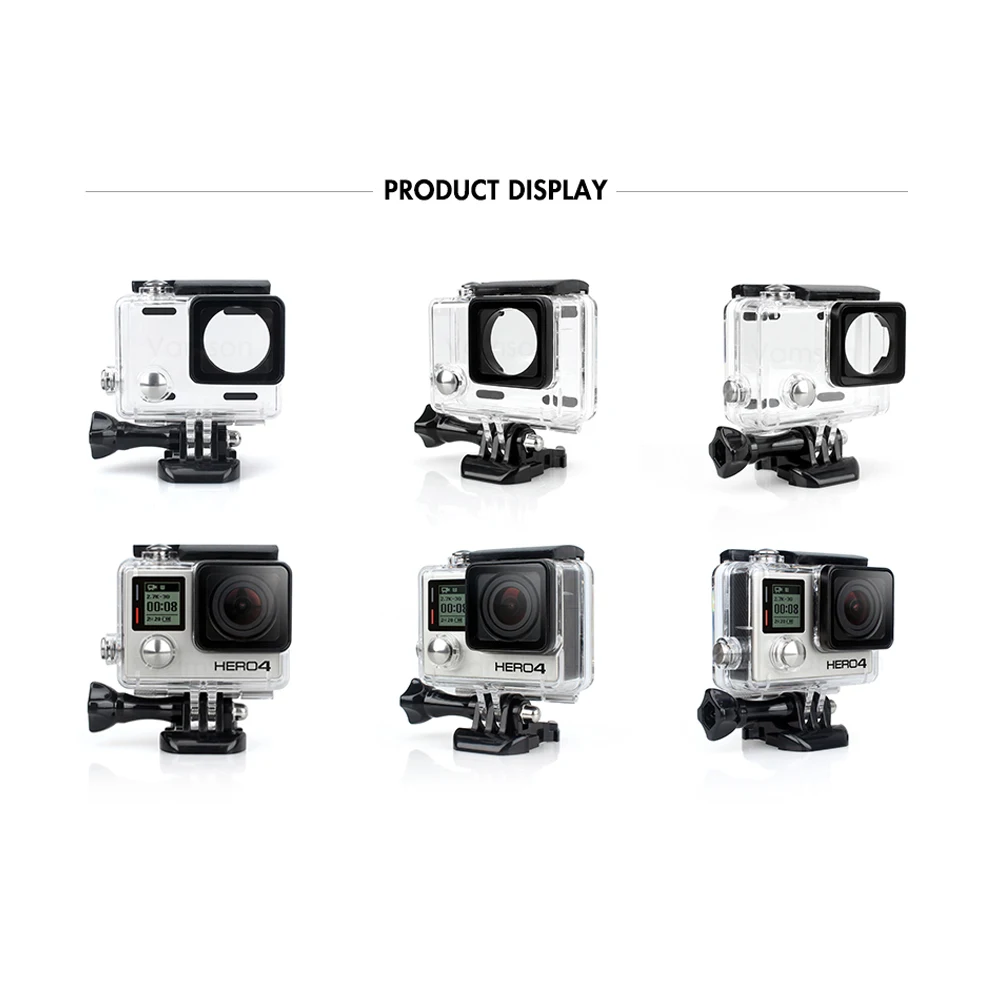 Водонепроницаемый чехол Vamson для Go Pro 60 м подводного дайвинга каркас Gopro Hero 4 3 +