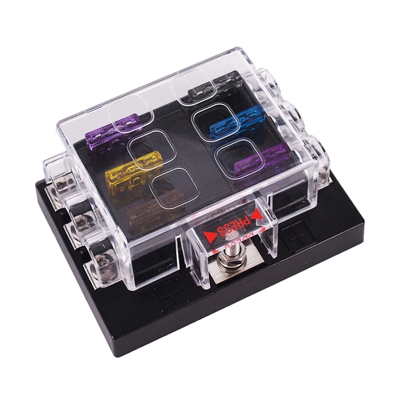 High Quality Auto Car 6 Way Protection Insert Fuse Block Fuse Holder 10