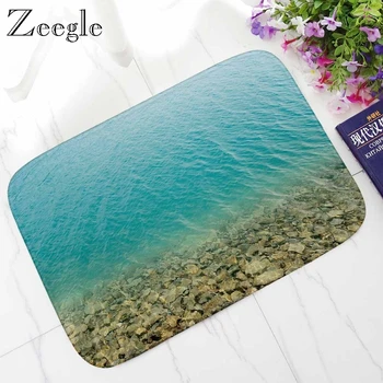 

Thickened Coral Carpet Rugs Printed Entrance Hallway Floor Mat Out Door Welcome Mats Kitchen Rugs Bathroom Memory Foam Bath Mat