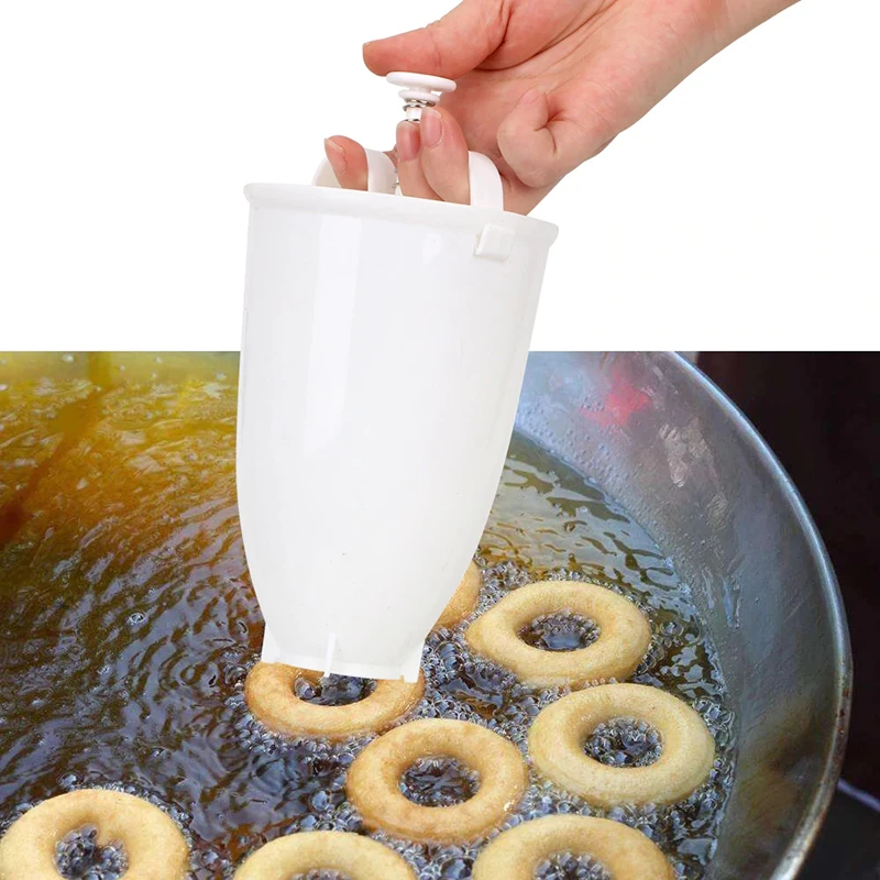 

Plastic Light Weight Donut Maker Dispenser Fry Donut Mold Easy Fast Portable Arabic For Waffle Donut Drop Shipping Gadgets