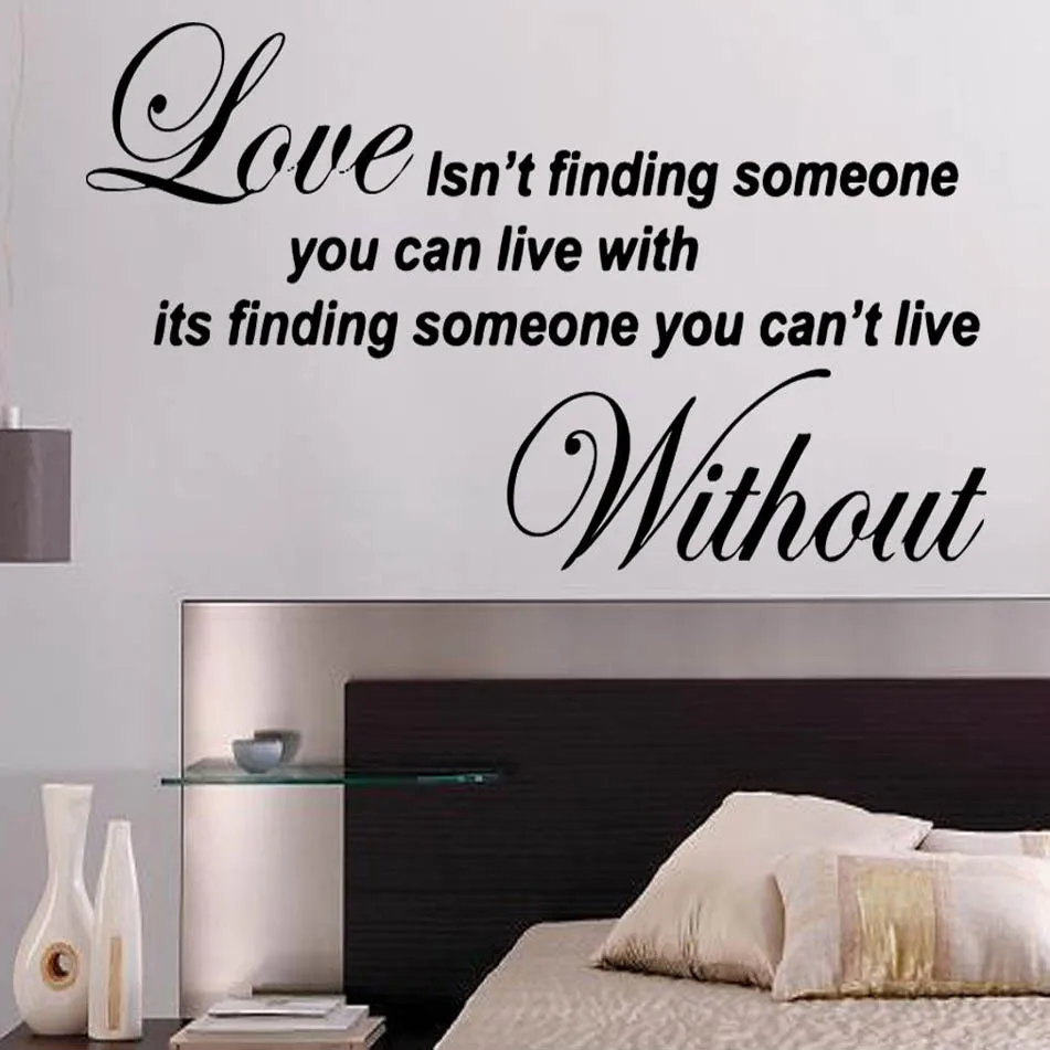 

Love is not to find someone family quotes vinyl wall art bedroom living room home decor art mural wallpaper 2WS11