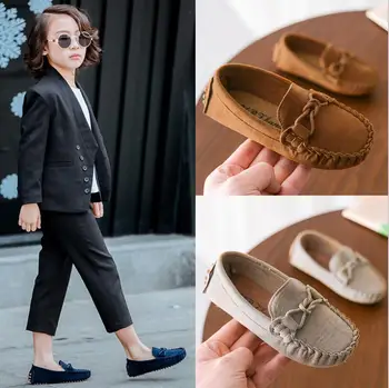 

Spring and autumn children's casual shoes 2018 boys and girls tendon bottom slip breathable wild peas shoes trend single shoes