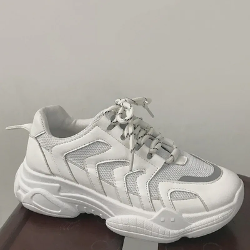 

Women Shoes 2019 Autumn Mesh Women Casual Shoes Flats Platform Lace-Up Fashion Breathable Women Sneakers Woman zapatos de mujer