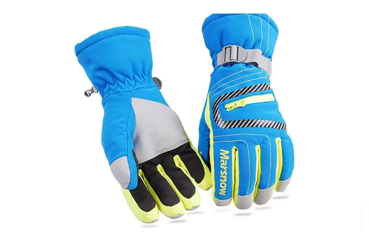 Мужские и женские детские лыжные перчатки водонепроницаемые ветрозащитные зимние перчатки для мальчиков и девочек