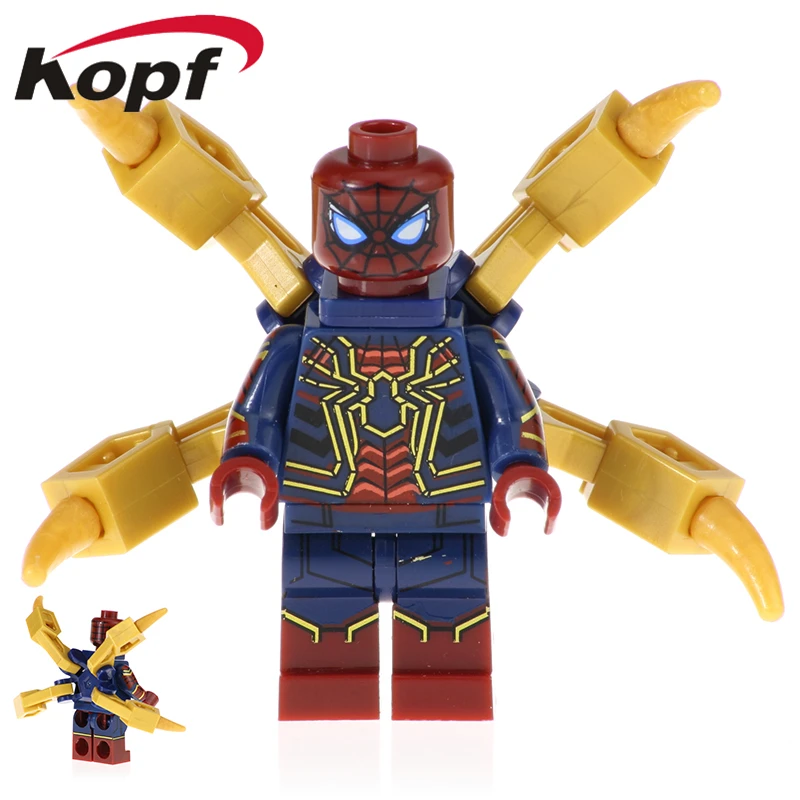 

XH 978 Ulysses Klaw Building Blocks Super Heroes Spiderman Iron Man Red Skull Bricks Collection Figures Gift Toys For Children
