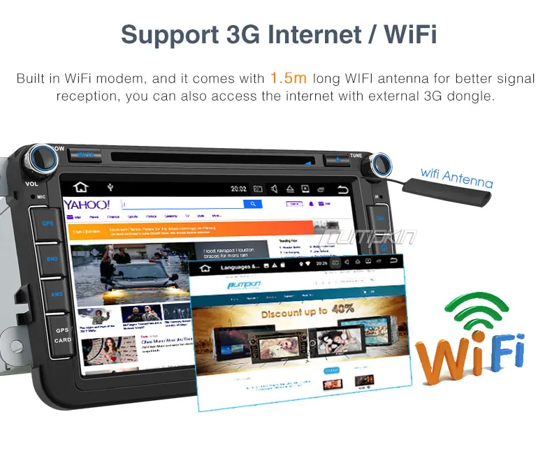 Perfect Pumpkin2 Din 8"Android 7.1 Car Multimedia DVD Player For VW/Skoda/Golf GPS Navigation Quad-core Car Stereo Wifi Radio Headunit 8 Perfect Pumpkin2 Din 8"Android 7.1 Car Multimedia DVD Player For VW/Skoda/Golf GPS Navigation Quad-core Car Stereo Wifi Radio Headunit 8