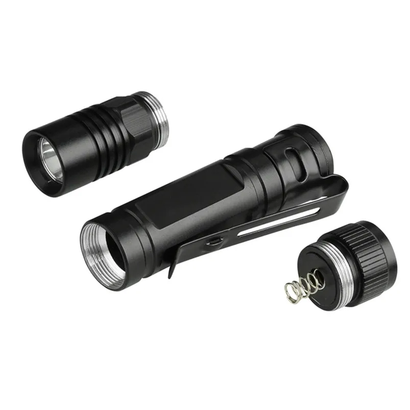 XPE LED Flashlight Clip Mini FlashLight Penlight Portable Pen Torch Lamp AAA Battery Torch Led Light Zaklamp 40MAY1007