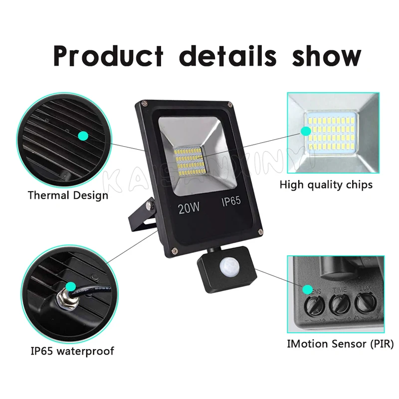 10W20W30W отражатель светодиодный прожектор светильник поиск светильник с движения Pir Сенсор 220 Наводнение светильник Водонепроницаемый открытый светильник ing цены по прейскуранту завода-изготовителя