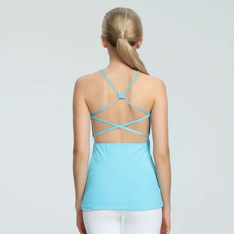 

Women Lady Yoga Vest Solid Color Quick Drying Breathable for Fitness Sport Summer FI-19ING