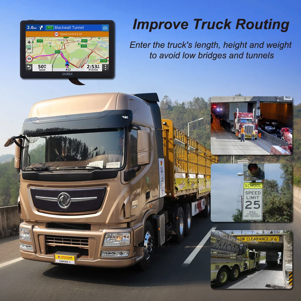 OHREX 736 7 дюймовый Bluetooth емкостный экран грузовик автомобиль GPS навигатор 8G не Caton