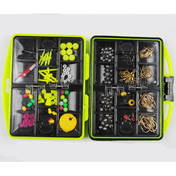 

NEW Assorted Fishing Tackle Set Box Jig Clamp Hooks Leads Fishing Kits Accessories Lures Snap Bead Swivel Ring Fishing Connector