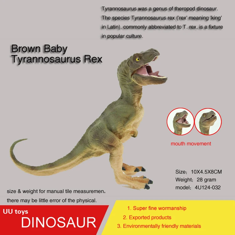 

Hot toys figure Brown Baby Tyrannosaurus Rex high Simulation model Jurassic dinosaur toys action figure Gift toys for children