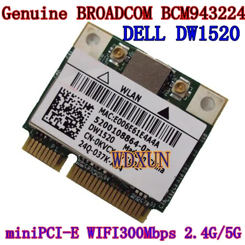 Mini pci-e WI-FI карты dw1520 bcm4322 Беспроводной AGN Broadcom bcm94322hm8 lFor Dell