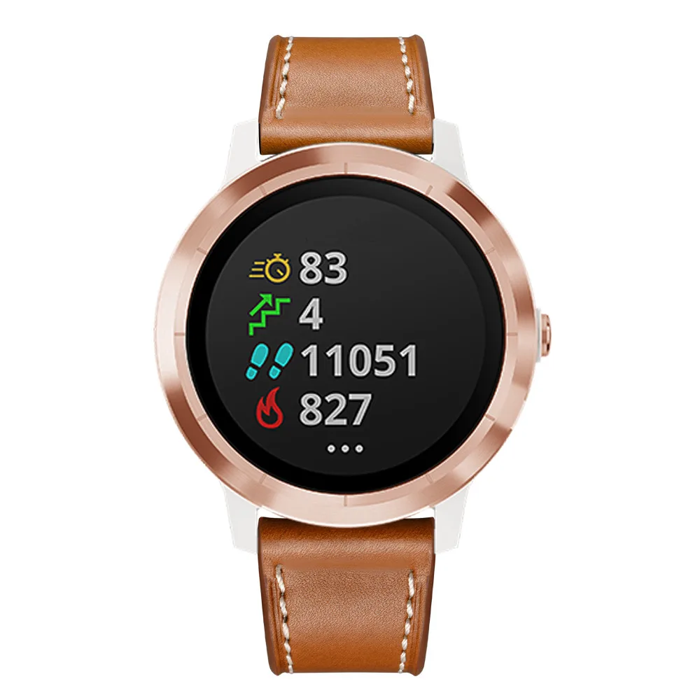 Кожаный ремешок для Garmin Vivoactive 3 4/Vivomove HR/benz браслет Samsung Galaxy Watch 41 мм 45 42 мм/Active 2 46