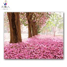 Цветы и деревья Декорации живопись по номерам с пакетом Модульная картина Картина Краска по номерам для современного украшение дома