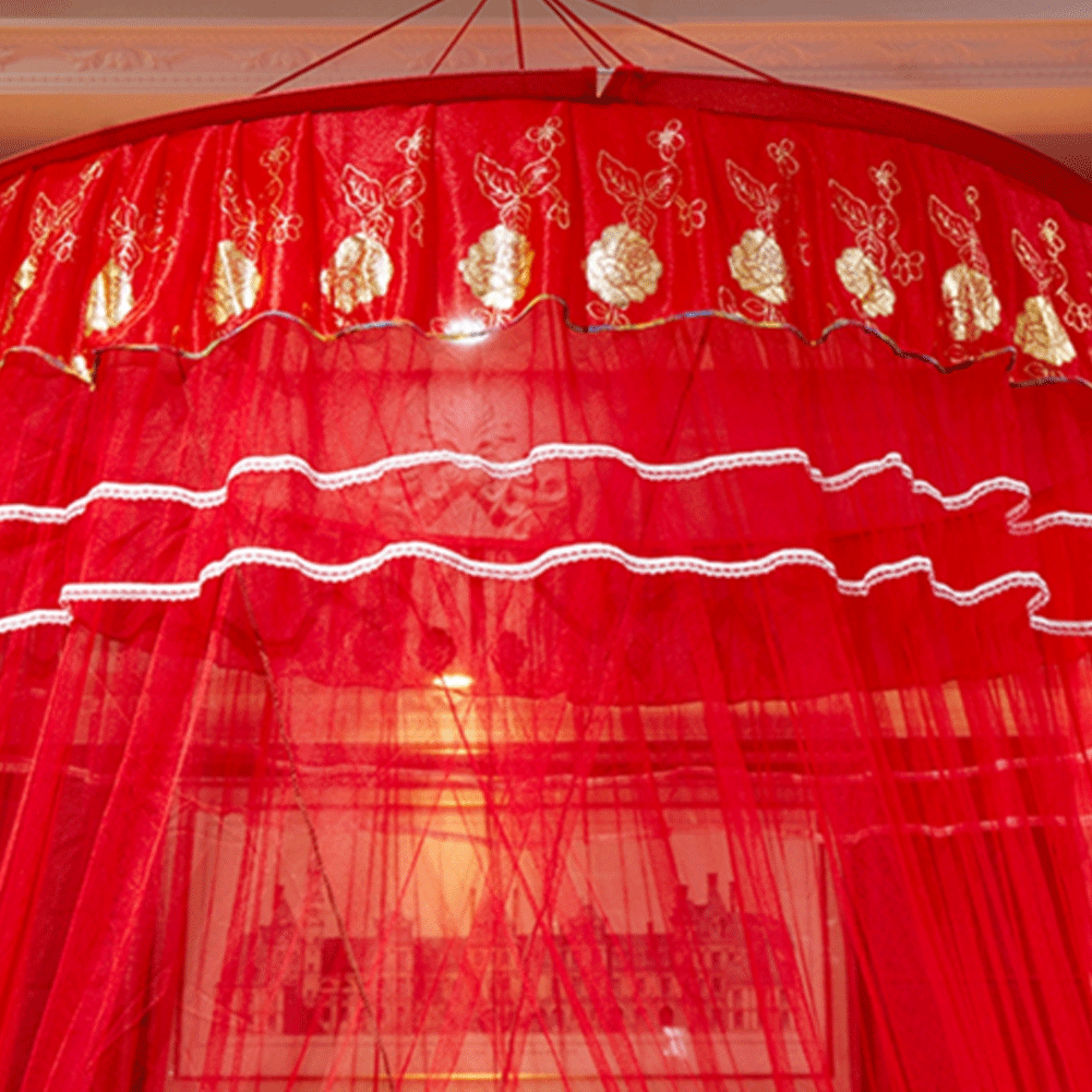 Faroot Round Ball Elegant Lace Bed Canopy Bedcover Mosquito Net Curtain Bedding Dome Tent