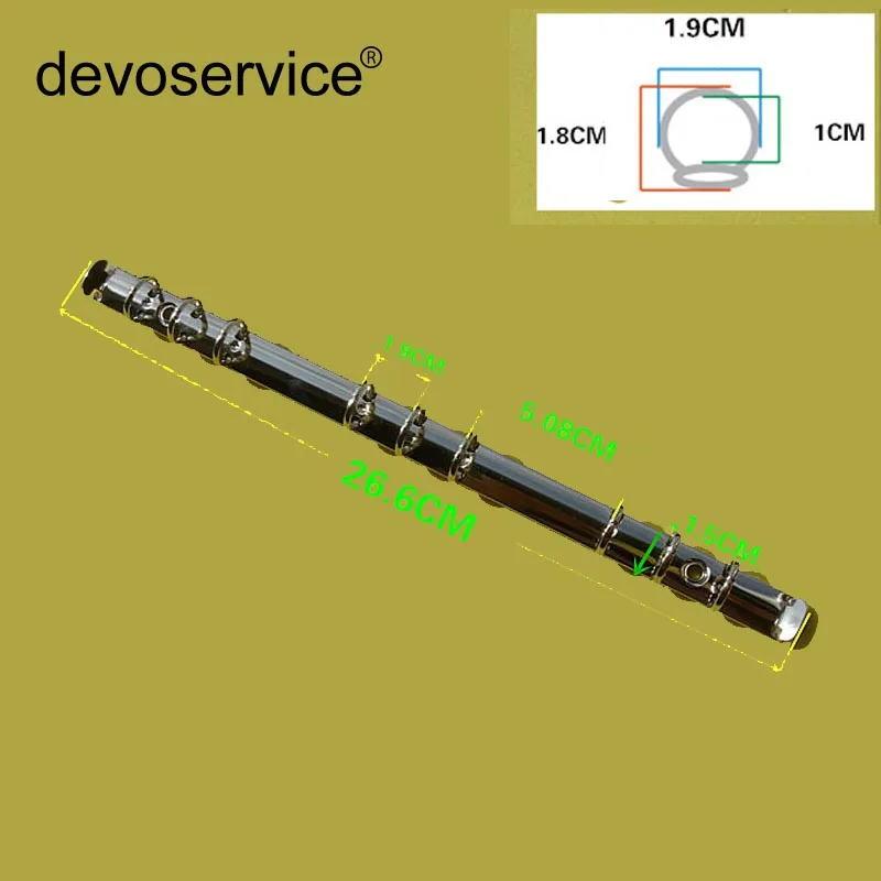 A4 30 отверстиями B5 26 отверстие A5 20 отверстие металлический винтовой зажим для бумаг с отрывными листами Нержавеющая сталь папка с файлом дневник зажимы зажимное кольцо - Цвет: B5 26Rings