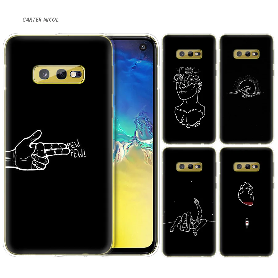 

Silicone Case for Samsung Galaxy S10 S10e S8 S9 J4 J6 A6 A8 Plus 5G M30 M20 M10 A50 A30 A10 Cover Funny Dark Memes Pew Pew
