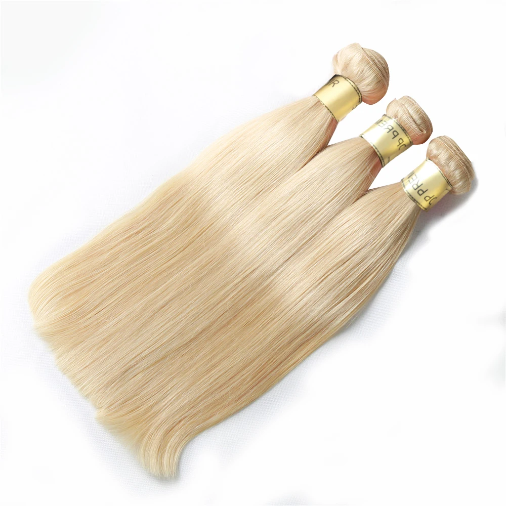 Alibd#613 светлые прямые человеческие волосы, пряди 1 шт./лот, бразильские натуральные волосы
