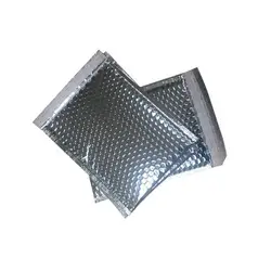 30 шт./лот 20x25 см серебристая алюминиевая фольга сумка-конверт, водонепроницаемая упаковка сумка на подкладке с пупырышками Экспресс