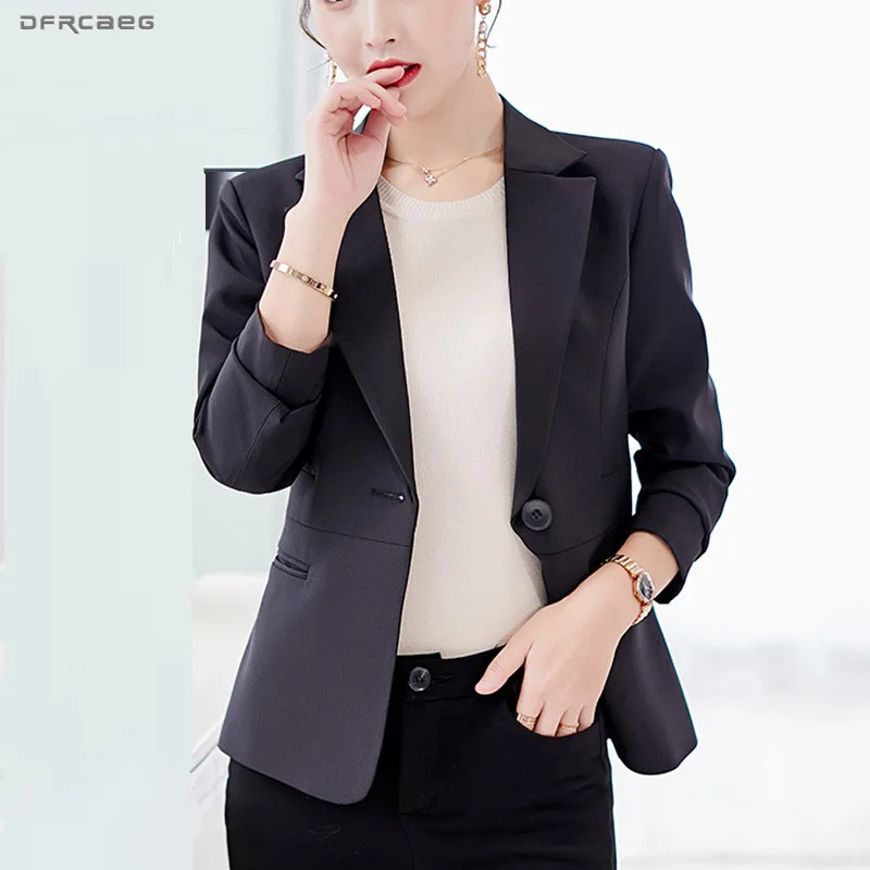 

Red Pink Work Wear Blazers Suit Women 2019 Spring Long Sleeve Single Button Jackets Outwear Casual Office Ladies Blaser Femme