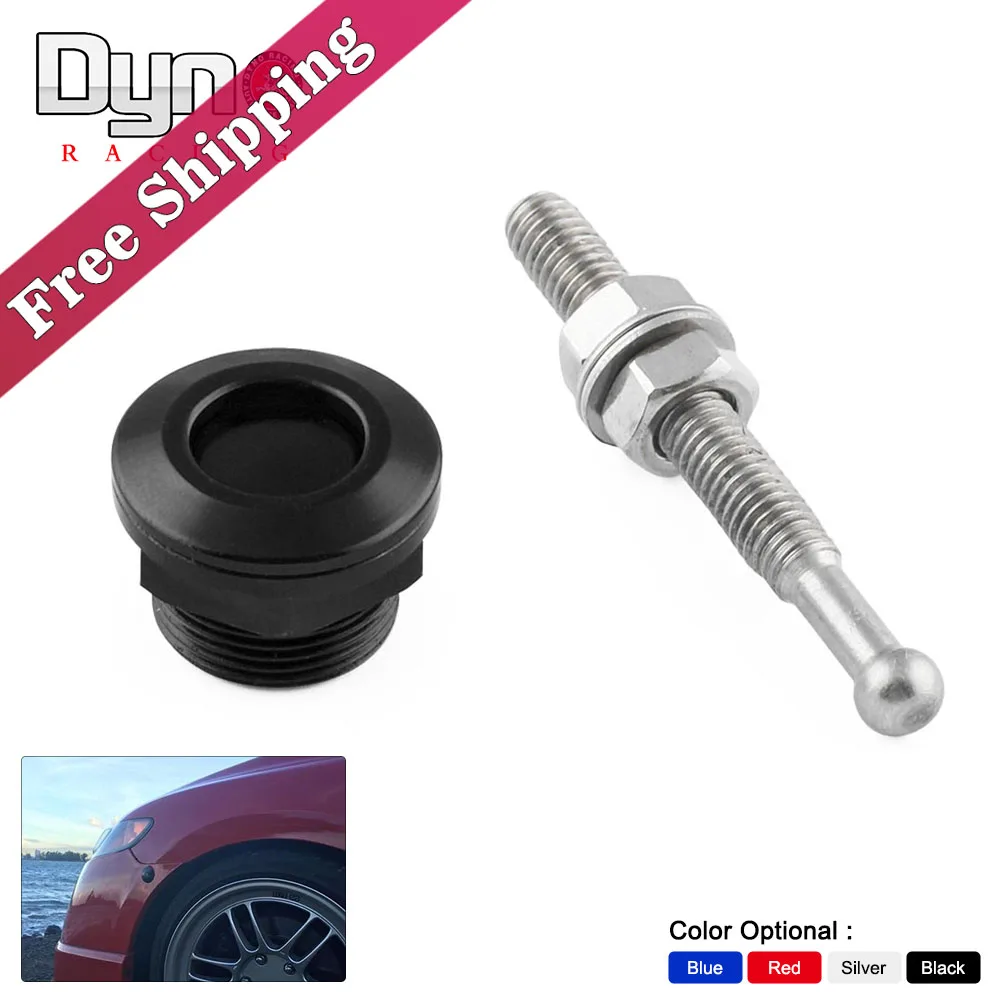 Free shipping 22mm Universal JDM Style Push Button Billet Hood Pins