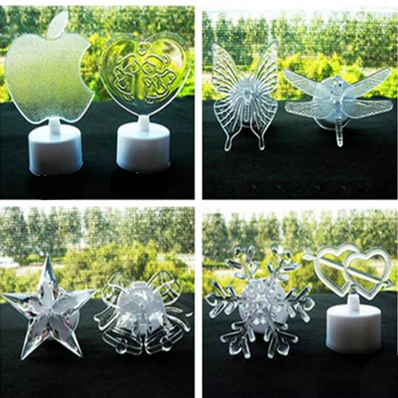 Glow Party Supplies Christmas Decorations For Home Colorful LED Nightlight Decoration Light Lamp Mini Christmas Tree led Toys (1)